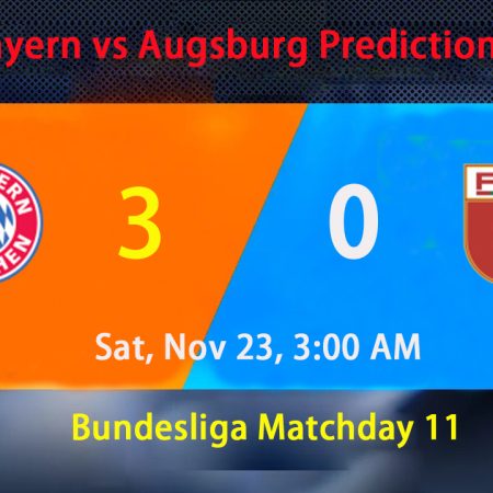 Bayern vs Augsburg Predictions Bundesliga Matchday 11