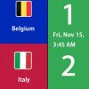 Belgium vs Italy Score Prediction【Nations League · Fri, Nov 15, 3:45 AM】