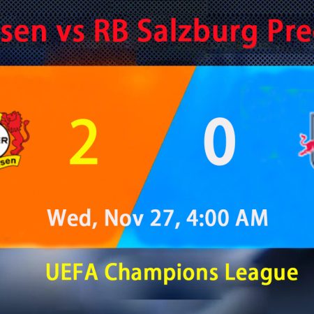 Leverkusen vs RB Salzburg Predictions | UEFA Champions League Wed, Nov 27, 4:00 AM