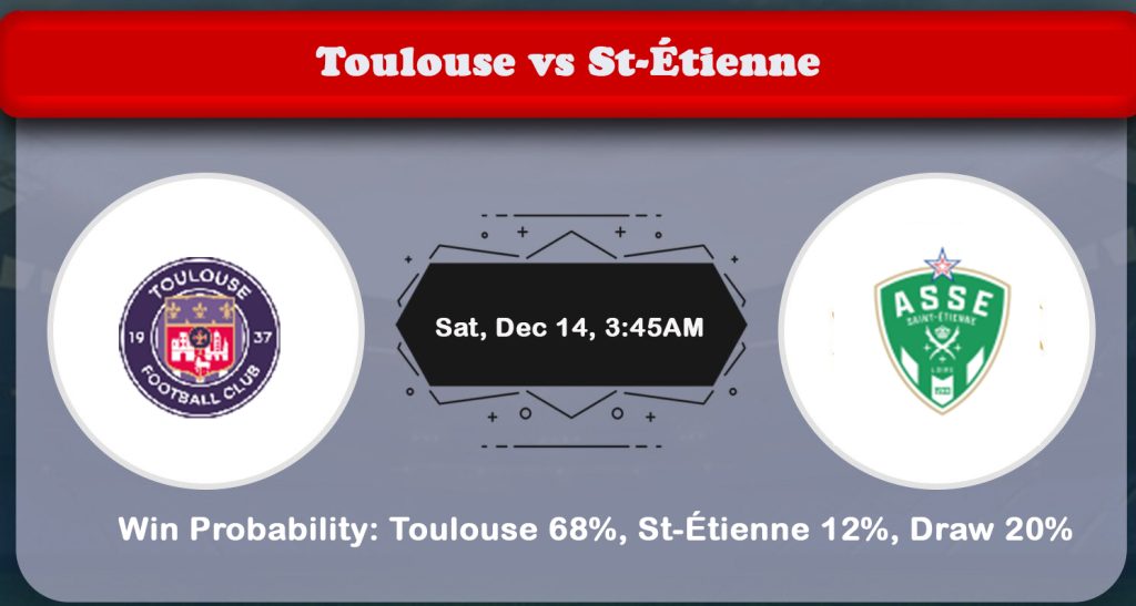 Toulouse vs St-Étienne: Matchday 15 Ligue 1 Predictions and Preview